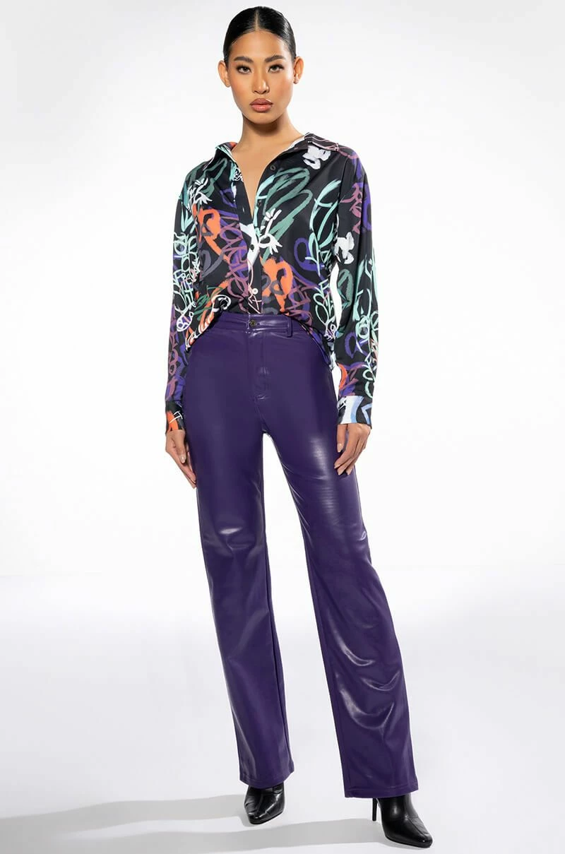 WILDER PRINTED BUTTON DOWN BLOUSE - Image 3