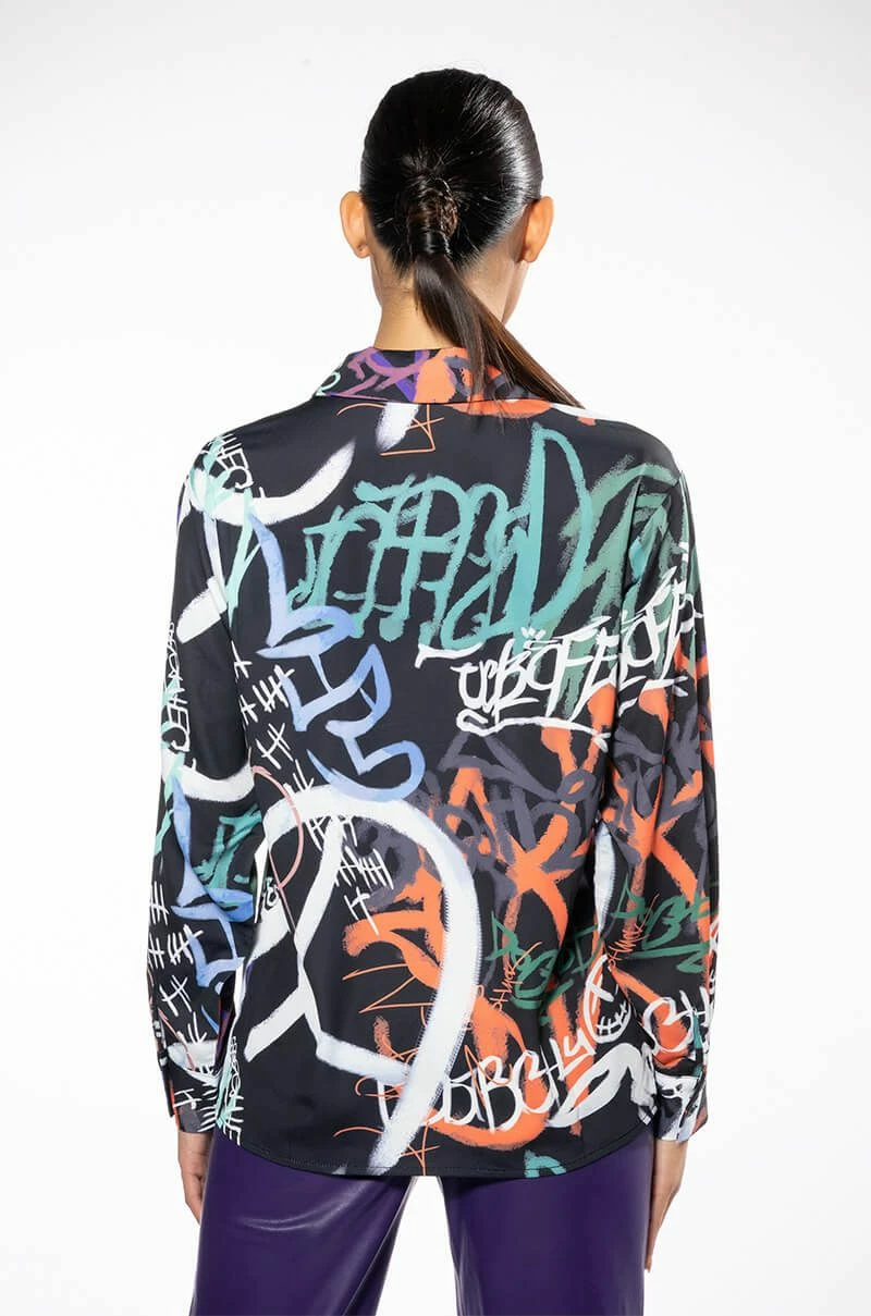 WILDER PRINTED BUTTON DOWN BLOUSE - Image 6