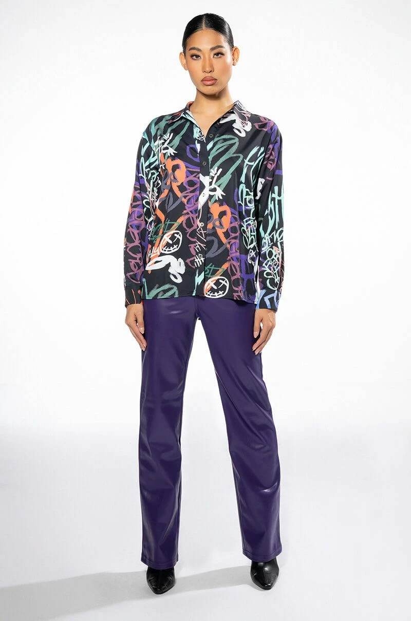 WILDER PRINTED BUTTON DOWN BLOUSE - Image 8