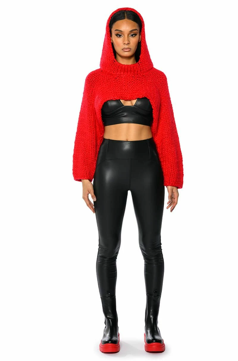WILLA CROPPED HOODED SWEATER - Image 3