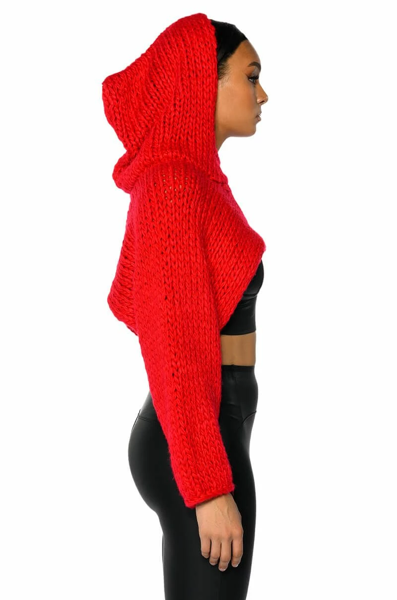 WILLA CROPPED HOODED SWEATER - Image 4