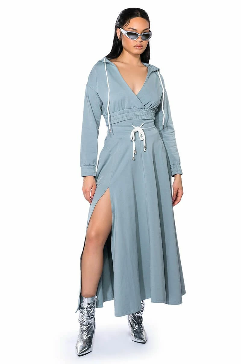 ZUMI CROPPED WRAP FRONT HOODIE - Image 4