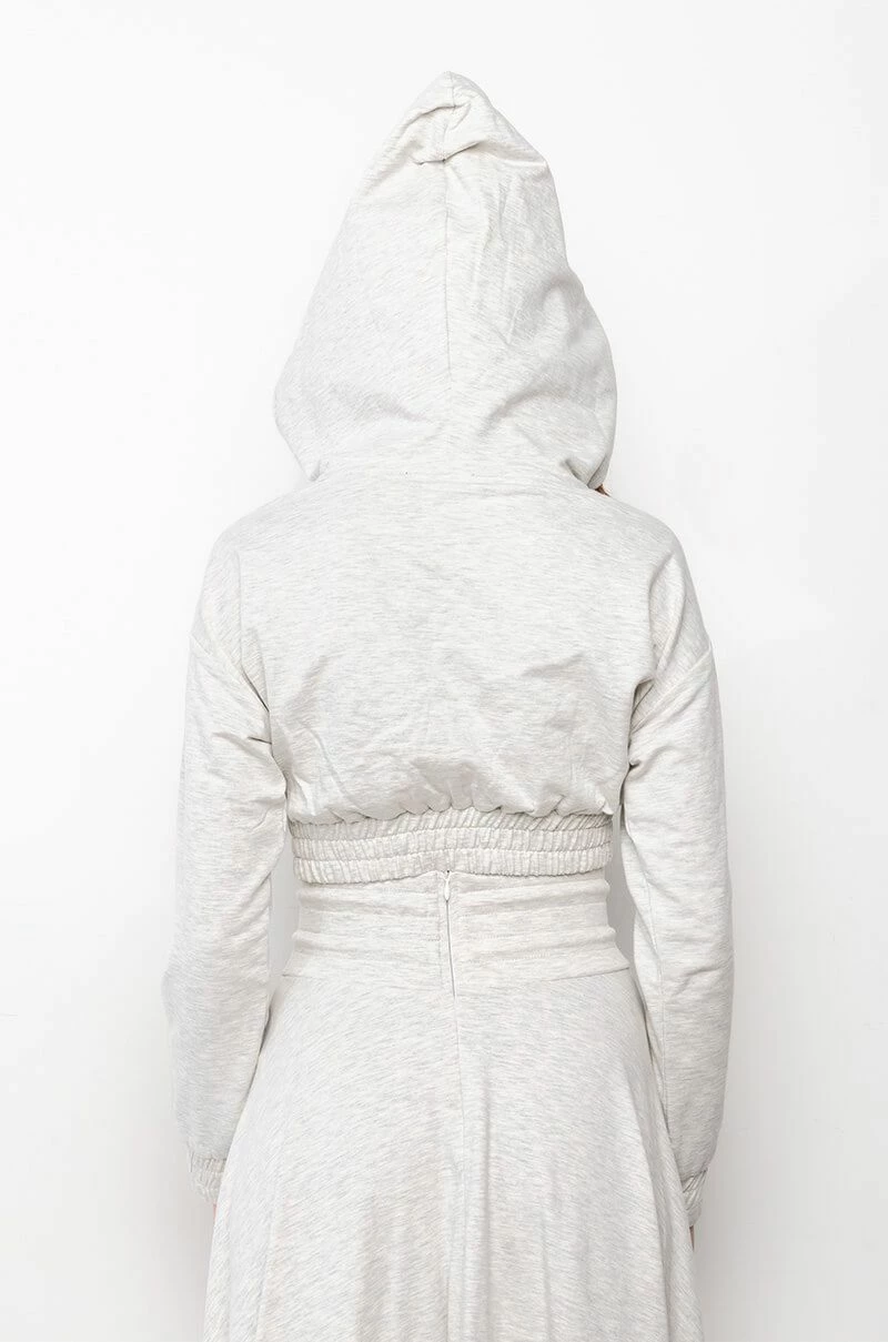 ZUMI CROPPED WRAP FRONT HOODIE - Image 6